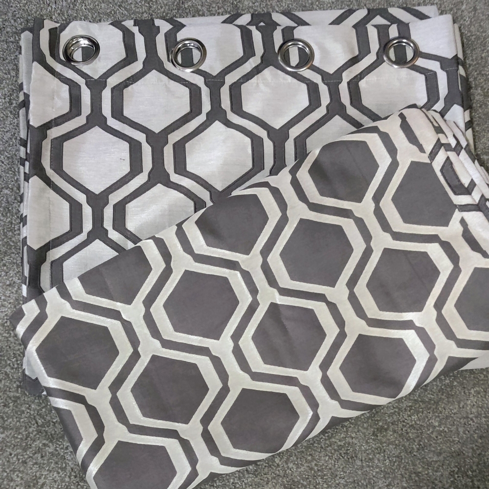 Curtain Set Rodeo Brand Geometric Style Long 54"X96"